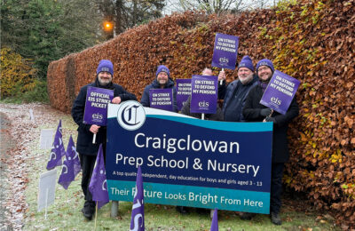 Craigclowan teachers strike to protect pensions